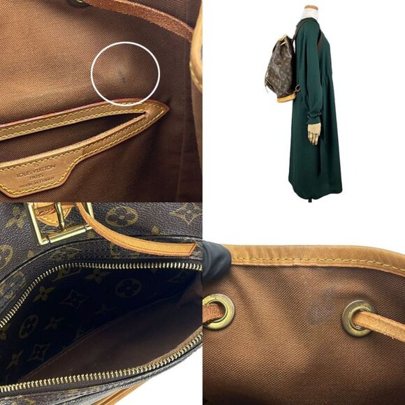 Louis Vuitton Rucksack Backpack Montsouris GM Monogram Gold Hardware